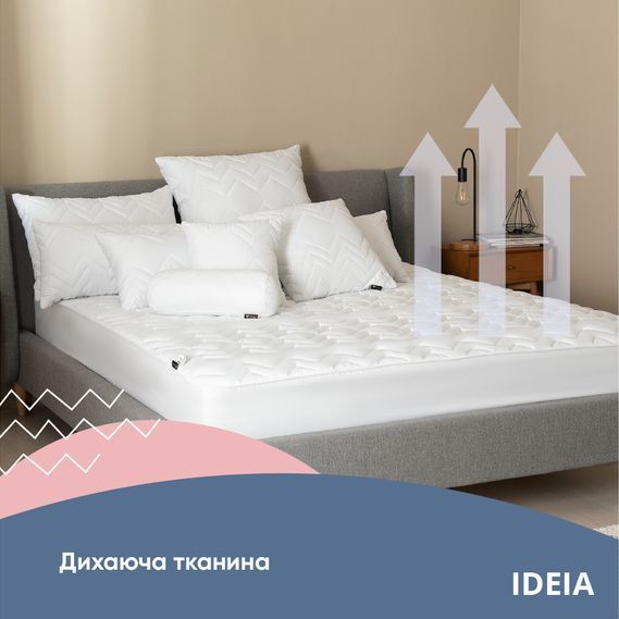 Наматрасник NORDIC СOMFORT LUXE 80х190х35 см IDEIA плот 250 натяжной с бортом по периметру 8-35198 фото