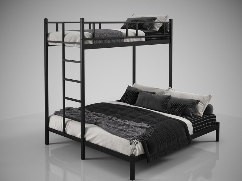 Кровать трехместная двухъярусная металлическая Фулхэм Tenero 80/120х190 1718 фото